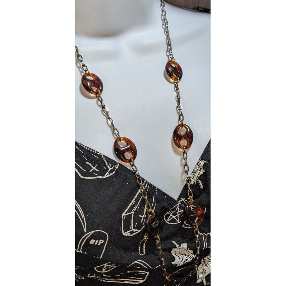 Rachel Abstract Tortoise Shell Necklace